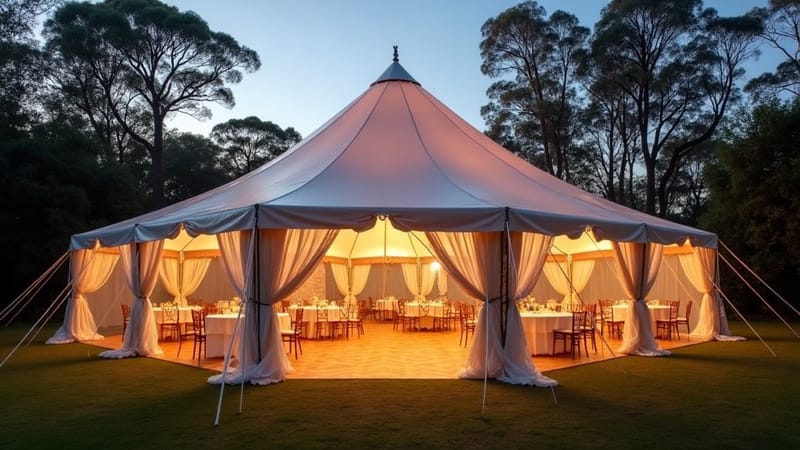Sporting event marquee in Ilkley