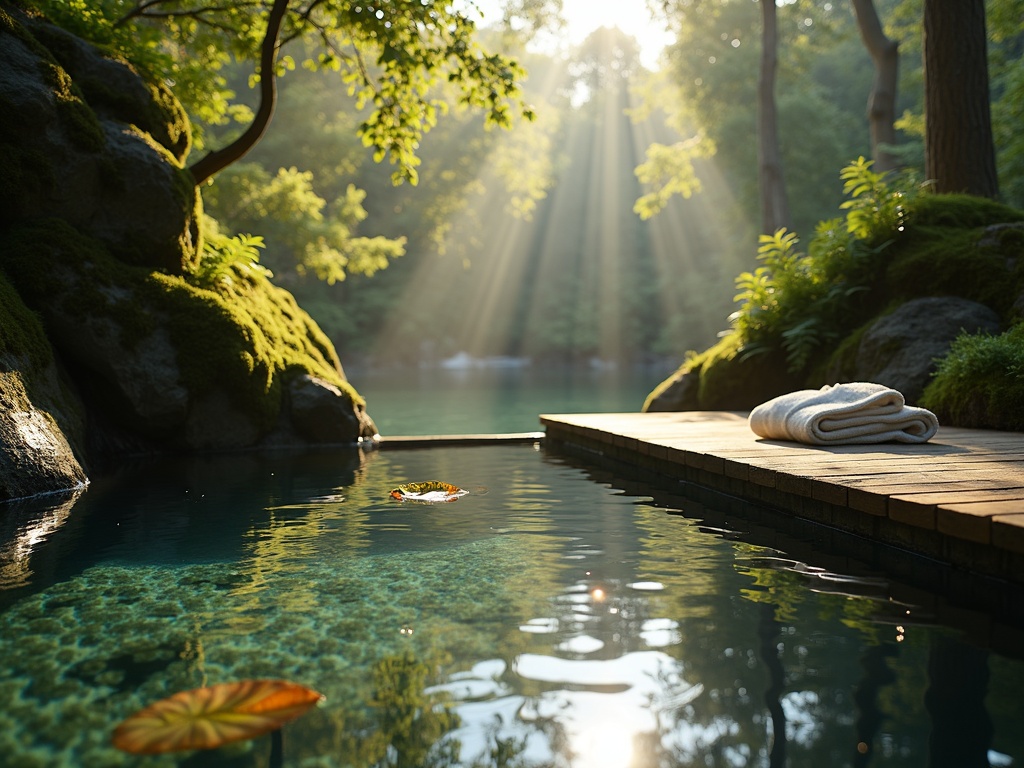 A crystal-clear spring-fed forest pool surrounded by mossy granite and ancient trees on Dartmoor