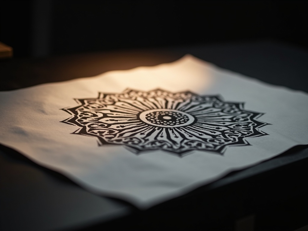 Bold geometric blackwork design at Inkblot studio