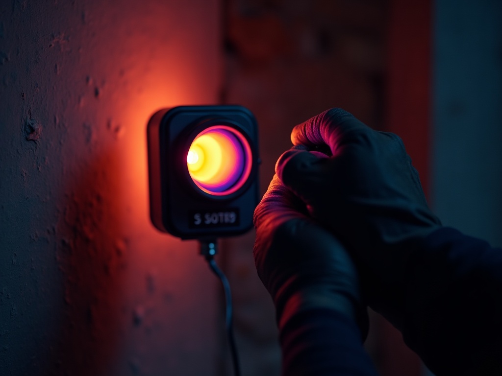 Thermal imaging camera used for leak detection