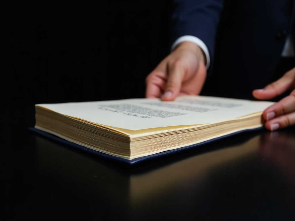 Chartered accountant reviewing annual accounts documents